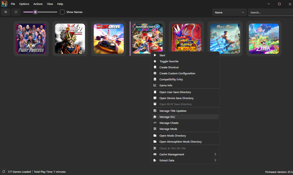 Ryujinx Open DLC Manager